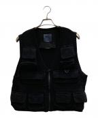 meanswhileミーンズワイル）の古着「Knit Luggage Vest」｜ブラック