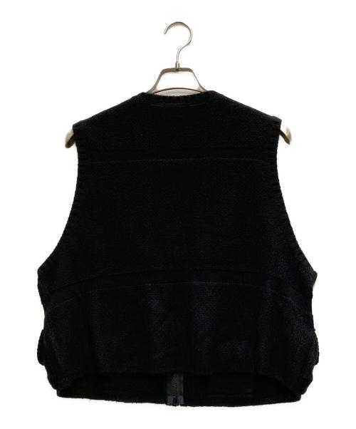 meanswhile（ミーンズワイル）meanswhile (ミーンズワイル) Knit Luggage Vest ブラック サイズ:1の古着・服飾アイテム