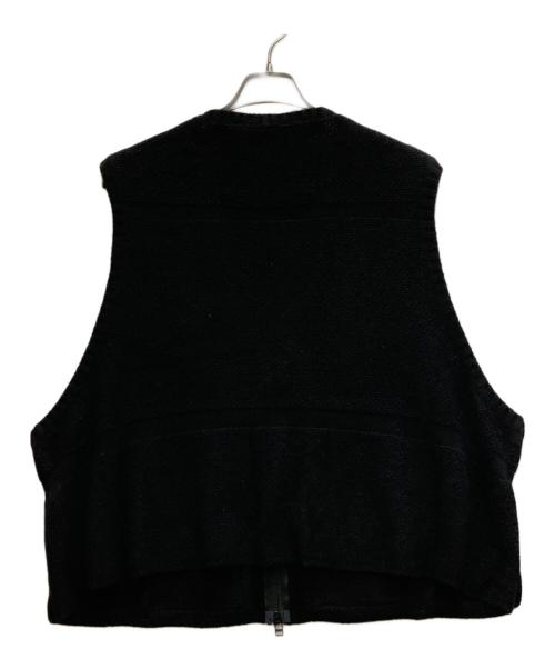 meanswhile（ミーンズワイル）meanswhile (ミーンズワイル) Knit Luggage Vest ブラック サイズ:3の古着・服飾アイテム