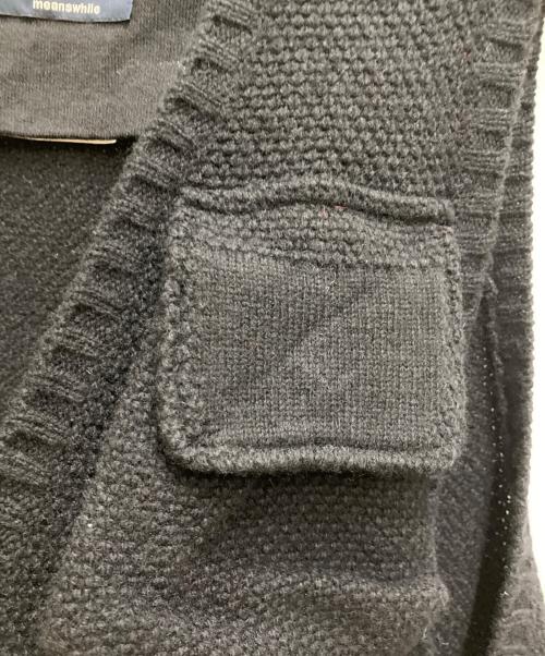 meanswhile（ミーンズワイル）meanswhile (ミーンズワイル) Knit Luggage Vest ブラック サイズ:3の古着・服飾アイテム