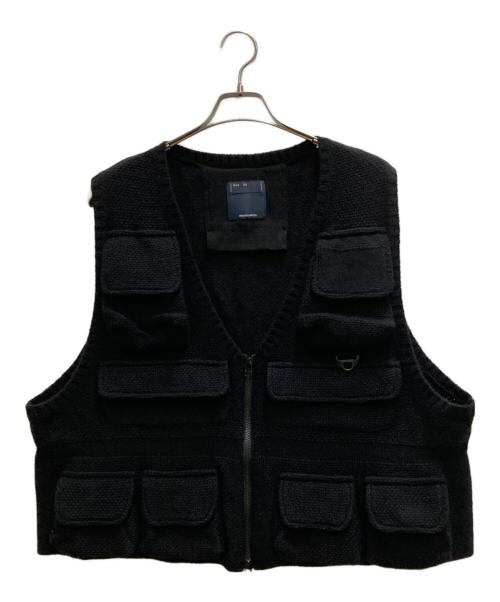 meanswhile（ミーンズワイル）meanswhile (ミーンズワイル) Knit Luggage Vest ブラック サイズ:3の古着・服飾アイテム