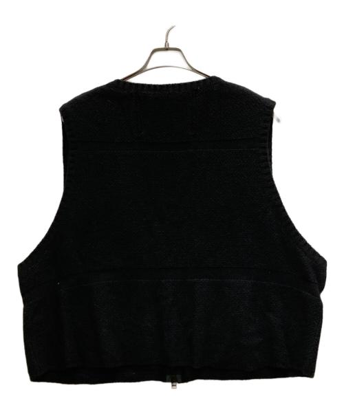 meanswhile（ミーンズワイル）meanswhile (ミーンズワイル) Knit Luggage Vest ブラック サイズ:3の古着・服飾アイテム