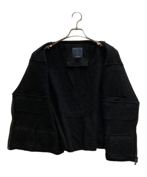 meanswhile（ミーンズワイル）meanswhile (ミーンズワイル) Knit Luggage Vest ブラック サイズ:3の古着・服飾アイテム