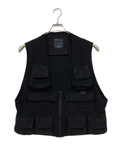 meanswhile（ミーンズワイル）meanswhile (ミーンズワイル) Knit Luggage Vest ブラック サイズ:3の古着・服飾アイテム