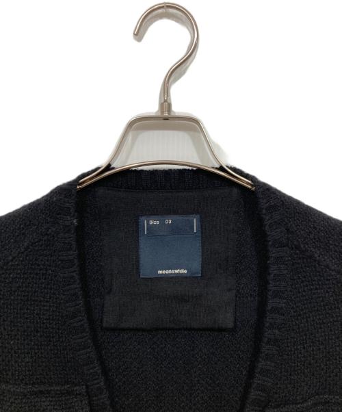 meanswhile（ミーンズワイル）meanswhile (ミーンズワイル) Knit Luggage Vest ブラック サイズ:3の古着・服飾アイテム