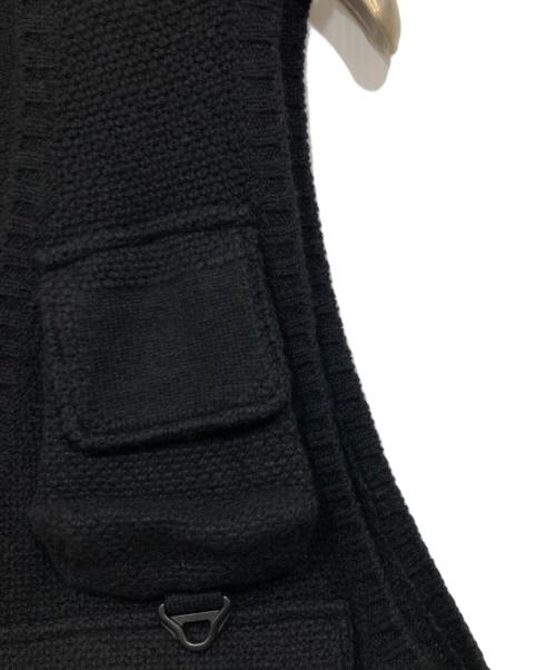 meanswhile（ミーンズワイル）meanswhile (ミーンズワイル) Knit Luggage Vest ブラック サイズ:3の古着・服飾アイテム