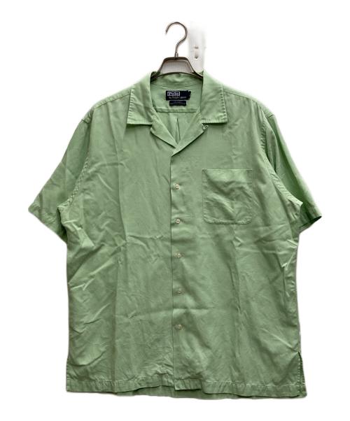 POLO RALPH LAUREN（ポロ・ラルフローレン）POLO RALPH LAUREN (ポロ・ラルフローレン) シルク混オープンカラーシャツ グリーン サイズ:Lの古着・服飾アイテム