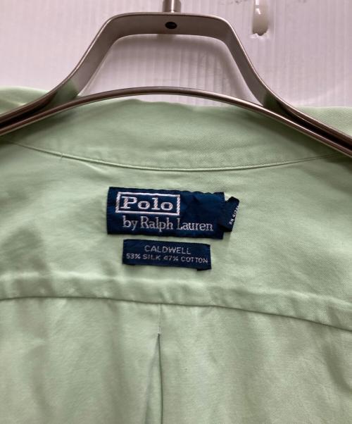 POLO RALPH LAUREN（ポロ・ラルフローレン）POLO RALPH LAUREN (ポロ・ラルフローレン) シルク混オープンカラーシャツ グリーン サイズ:Lの古着・服飾アイテム