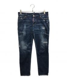 DSQUARED2（ディースクエアード）の古着「ジェニファー クロップドジーンズ」｜インディゴ
