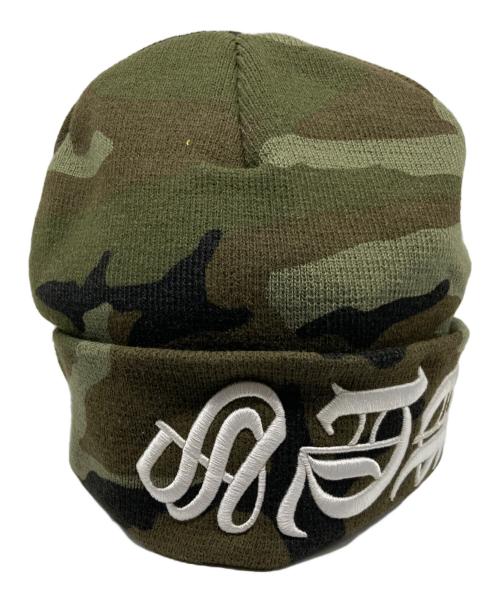 SUPREME（シュプリーム）Supreme (シュプリーム) New Era Blackletter Beanie オリーブの古着・服飾アイテム