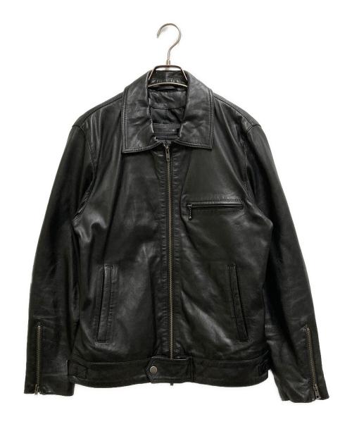 Liugoo Leathers（リューグーレザーズ）Liugoo Leathers (リューグーレザーズ) ラムレザーシングルライダースジャケット ブラック サイズ:Ｌの古着・服飾アイテム