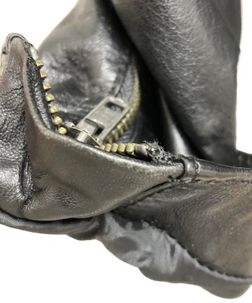 Liugoo Leathers（リューグーレザーズ）Liugoo Leathers (リューグーレザーズ) ラムレザーシングルライダースジャケット ブラック サイズ:Ｌの古着・服飾アイテム