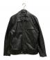 Liugoo Leathers（リューグーレザーズ）の古着「ラムレザーシングルライダースジャケット」｜ブラック