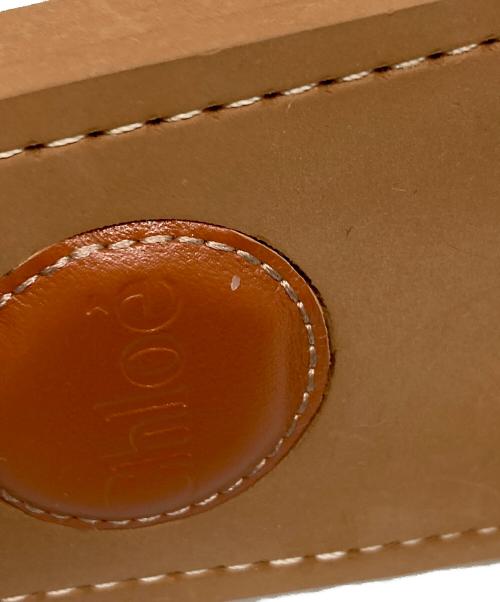 Chloe（クロエ）Chloe (クロエ) ロゴフラットサンダル オレンジ サイズ:37の古着・服飾アイテム