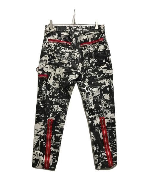 DOGPILE（ドッグパイル）dogpile (ドッグパイル) ロックスターコラージュボンテージパンツ ブラック サイズ:34の古着・服飾アイテム