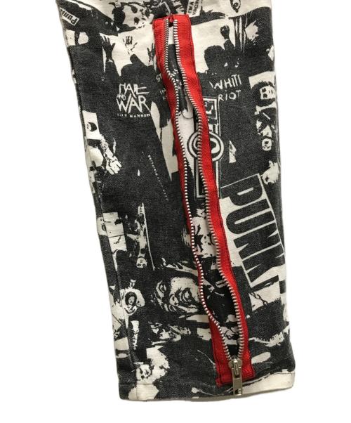 DOGPILE（ドッグパイル）dogpile (ドッグパイル) ロックスターコラージュボンテージパンツ ブラック サイズ:34の古着・服飾アイテム