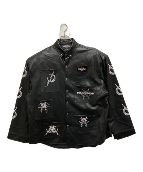 pinkspink（ピンクスピンク）PINKSPINK (ピンクスピンク) エコレザージャケット ブラック サイズ:Lの古着・服飾アイテム