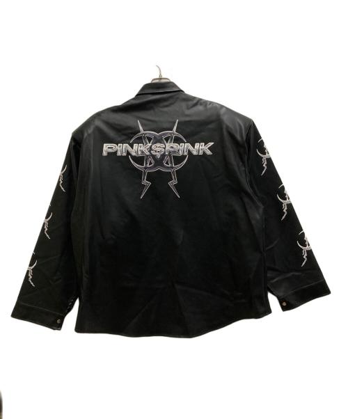 pinkspink（ピンクスピンク）PINKSPINK (ピンクスピンク) エコレザージャケット ブラック サイズ:Lの古着・服飾アイテム