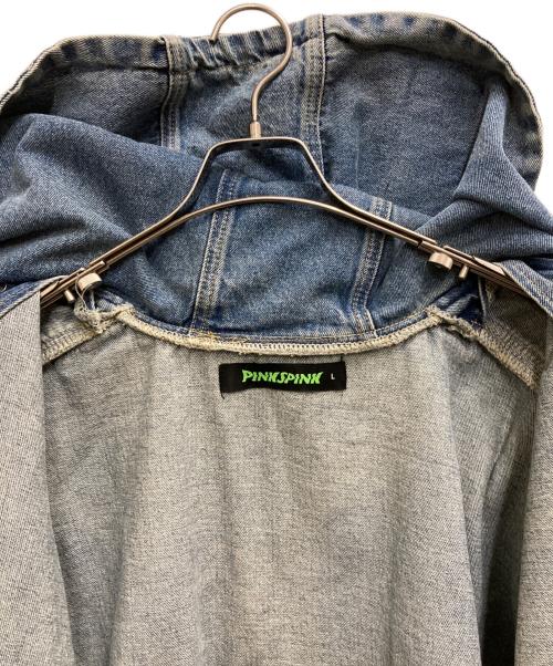 pinkspink（ピンクスピンク）PINKSPINK (ピンクスピンク) ダメージデニムフーデットジャケット インディゴ サイズ:Lの古着・服飾アイテム