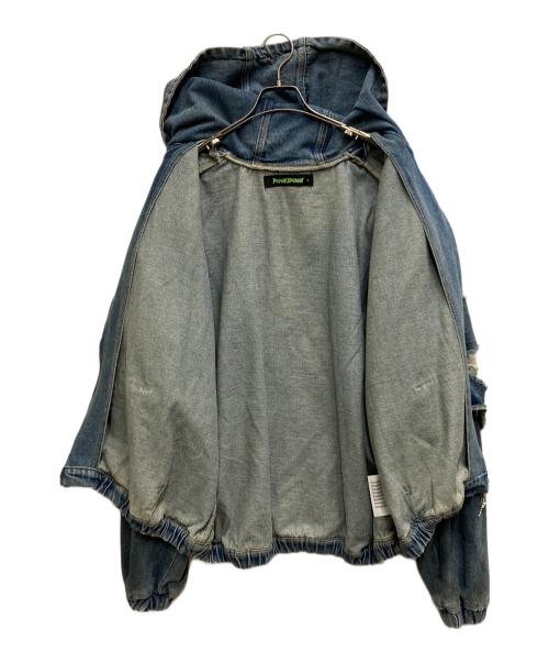 pinkspink（ピンクスピンク）PINKSPINK (ピンクスピンク) ダメージデニムフーデットジャケット インディゴ サイズ:Lの古着・服飾アイテム