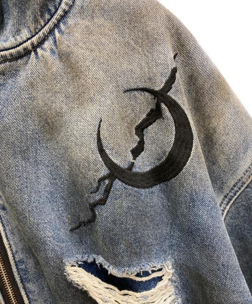 pinkspink（ピンクスピンク）PINKSPINK (ピンクスピンク) ダメージデニムフーデットジャケット インディゴ サイズ:Lの古着・服飾アイテム