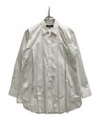 BLACK COMME des GARCONSブラックコムデギャルソン）の古着「ロングプリーツシャツ」｜ホワイト