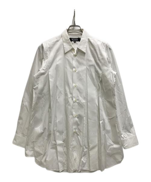 BLACK COMME des GARCONS（ブラックコムデギャルソン）BLACK COMME des GARCONS (ブラックコムデギャルソン) ロングプリーツシャツ ホワイト サイズ:Mの古着・服飾アイテム