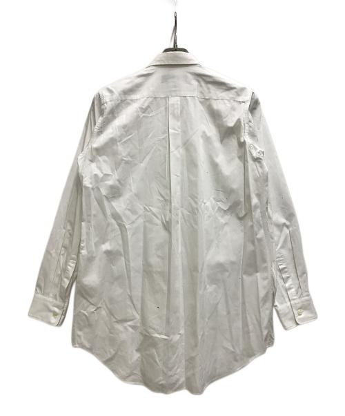 BLACK COMME des GARCONS（ブラックコムデギャルソン）BLACK COMME des GARCONS (ブラックコムデギャルソン) ロングプリーツシャツ ホワイト サイズ:Mの古着・服飾アイテム