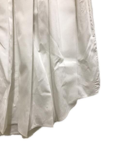 BLACK COMME des GARCONS（ブラックコムデギャルソン）BLACK COMME des GARCONS (ブラックコムデギャルソン) ロングプリーツシャツ ホワイト サイズ:Mの古着・服飾アイテム