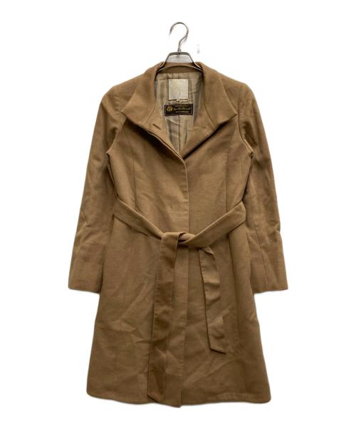 自由区（ジユウク）自由区 (ジユウク) スタンドカラーカシミヤコート ベージュ サイズ:Ⅿの古着・服飾アイテム