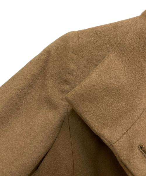 自由区（ジユウク）自由区 (ジユウク) スタンドカラーカシミヤコート ベージュ サイズ:Ⅿの古着・服飾アイテム