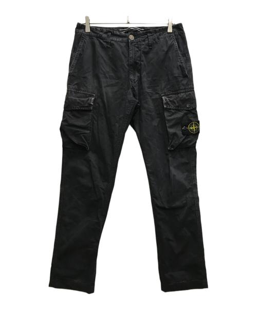 STONE ISLAND（ストーンアイランド）STONE ISLAND (ストーンアイランド) GARMENT DYE CARGO PANTS ブラック サイズ:76cm (W30)の古着・服飾アイテム