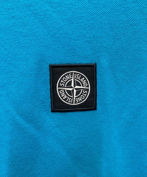 STONE ISLAND（ストーンアイランド）STONE ISLAND (ストーンアイランド) ワッペンロゴポロシャツ ブルー サイズ:Lの古着・服飾アイテム