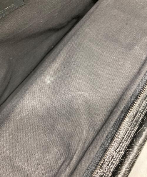 Y's for men（ワイズフォーメン）Y'S for men (ワイズフォーメン) クラック加工ハンドバッグ ブラックの古着・服飾アイテム