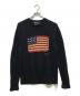 POLO RALPH LAUREN（ポロ・ラルフローレン）の古着「コットンシルク星条旗ニット」｜ネイビー