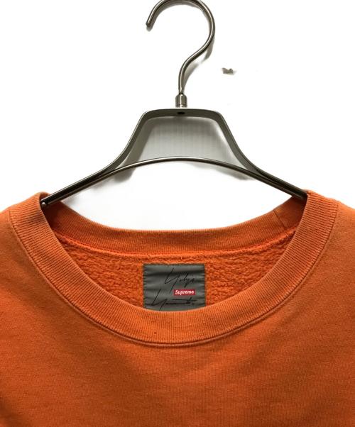 SUPREME（シュプリーム）Supreme (シュプリーム) Yohji Yamamoto pour homme (ヨウジヤマモト プールオム) Crewneck Sweat Shirt オレンジ サイズ:Mの古着・服飾アイテム
