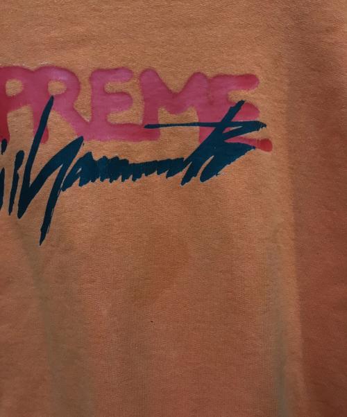 SUPREME（シュプリーム）Supreme (シュプリーム) Yohji Yamamoto pour homme (ヨウジヤマモト プールオム) Crewneck Sweat Shirt オレンジ サイズ:Mの古着・服飾アイテム