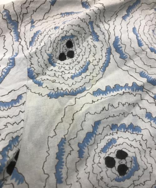 mina perhonen（ミナ ペルホネン）mina perhonen (ミナ ペルホネン) pirouetteコットンタックブラウス ブルー サイズ:38の古着・服飾アイテム