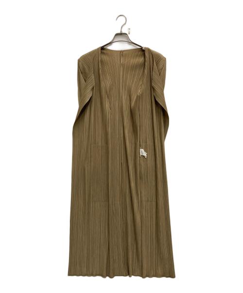 PLEATS PLEASE（プリーツプリーズ）PLEATS PLEASE (プリーツプリーズ) プリーツ コート ベージュ サイズ:3の古着・服飾アイテム