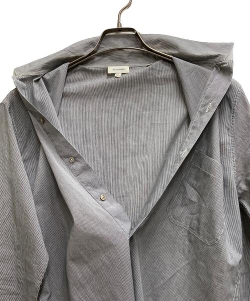 JIL SANDER（ジルサンダー）JIL SANDER (ジルサンダー) プルオーバーロングシャツ ブルー サイズ:40の古着・服飾アイテム