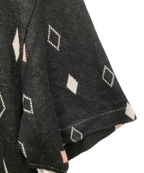 WACKO MARIA（ワコマリア）WACKO MARIA (ワコマリア) DIAMOND JACQUARD KNIT POLO SHIRT ブラック サイズ:Mの古着・服飾アイテム