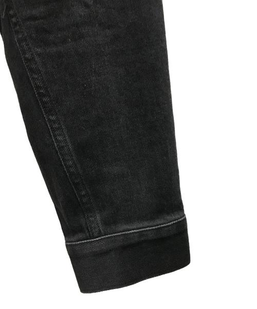 Calvin Klein Jeans（カルバンクラインジーンズ）Calvin Klein Jeans (カルバンクラインジーンズ) ロゴブラックデニムジャケット ブラック サイズ:Sの古着・服飾アイテム