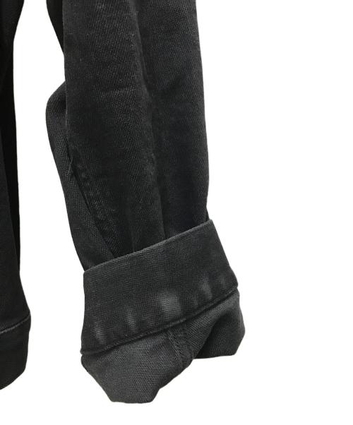 Calvin Klein Jeans（カルバンクラインジーンズ）Calvin Klein Jeans (カルバンクラインジーンズ) ロゴブラックデニムジャケット ブラック サイズ:Sの古着・服飾アイテム
