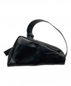 UN3D.アンスリード）の古着「IRREGULAR TRIANGLE LEATHER BAG」｜ブラック