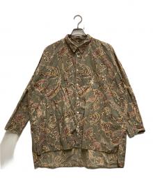 宝島染工（タカラジマセンコウ）の古着「ペイズリー柄コットンシャツ」｜ベージュ
