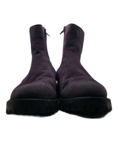 JOHN LAWRENCE SULLIVAN（ジョン ローレンス サリバン）JOHN LAWRENCE SULLIVAN (ジョン ローレンス サリバン) スウェードブーツ パープル サイズ:SIZE 不明(27.5~28cm相当)の古着・服飾アイテム