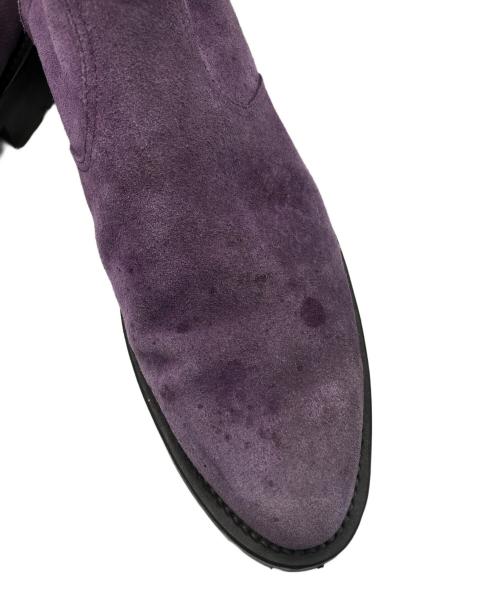 JOHN LAWRENCE SULLIVAN（ジョン ローレンス サリバン）JOHN LAWRENCE SULLIVAN (ジョン ローレンス サリバン) スウェードブーツ パープル サイズ:SIZE 不明(27.5~28cm相当)の古着・服飾アイテム