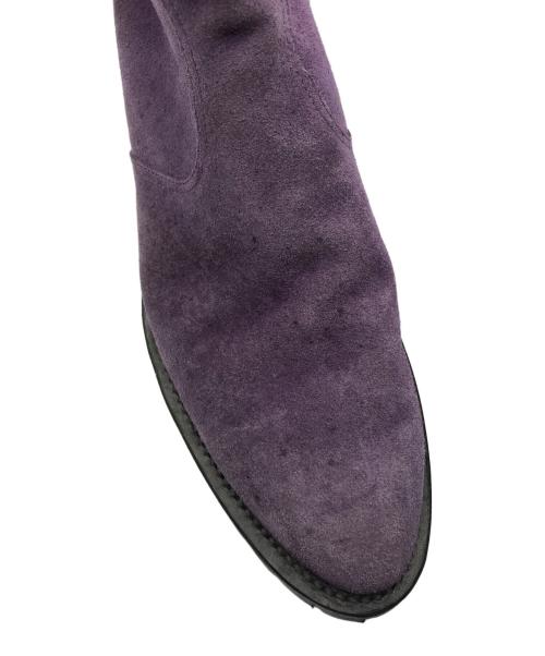JOHN LAWRENCE SULLIVAN（ジョン ローレンス サリバン）JOHN LAWRENCE SULLIVAN (ジョン ローレンス サリバン) スウェードブーツ パープル サイズ:SIZE 不明(27.5~28cm相当)の古着・服飾アイテム