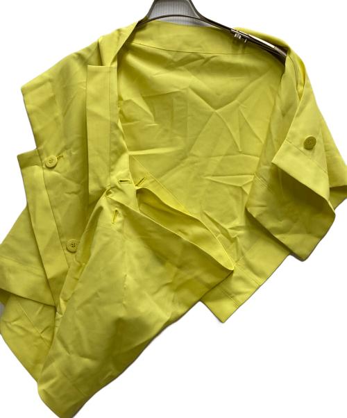 132 5. ISSEY MIYAKE（132 5. イッセイ ミヤケ）132 5. ISSEY MIYAKE (132 5. イッセイ ミヤケ) アシンメトリーボタンブラウス イエロー サイズ:3の古着・服飾アイテム