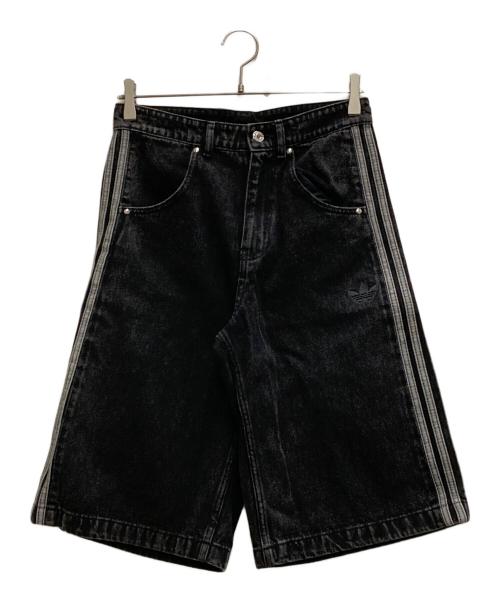 adidas（アディダス）adidas (アディダス) DENIM FIREBIRD SHORTS ブラック サイズ:28の古着・服飾アイテム